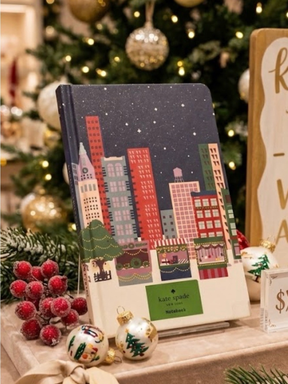 kate spade Winter Village Notebook Brand New